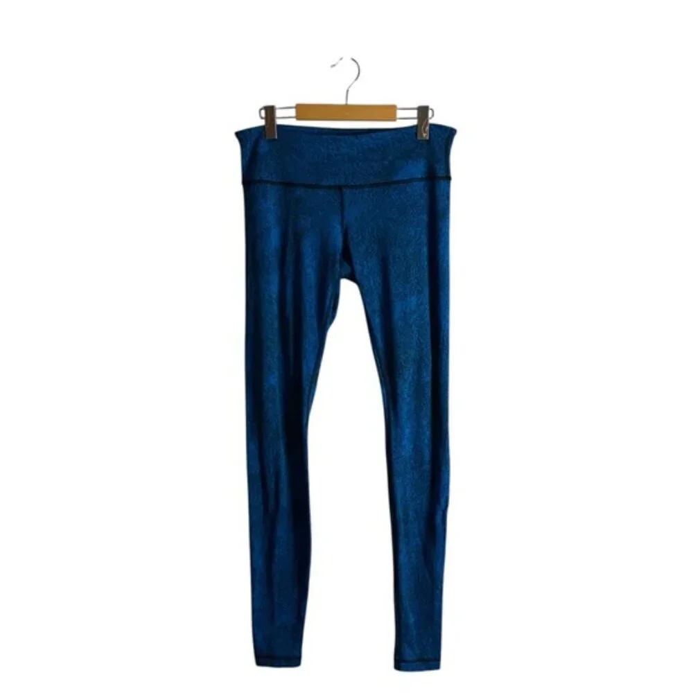 Lululemon Women's Shocking Blue Wunder Under Pant lll Luon Spray Legging